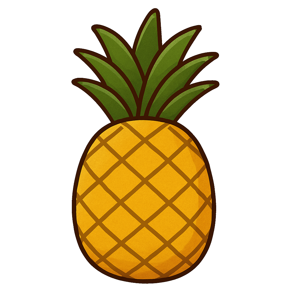 Symbolbild einer Ananas für das Lernen von Obstwörtern