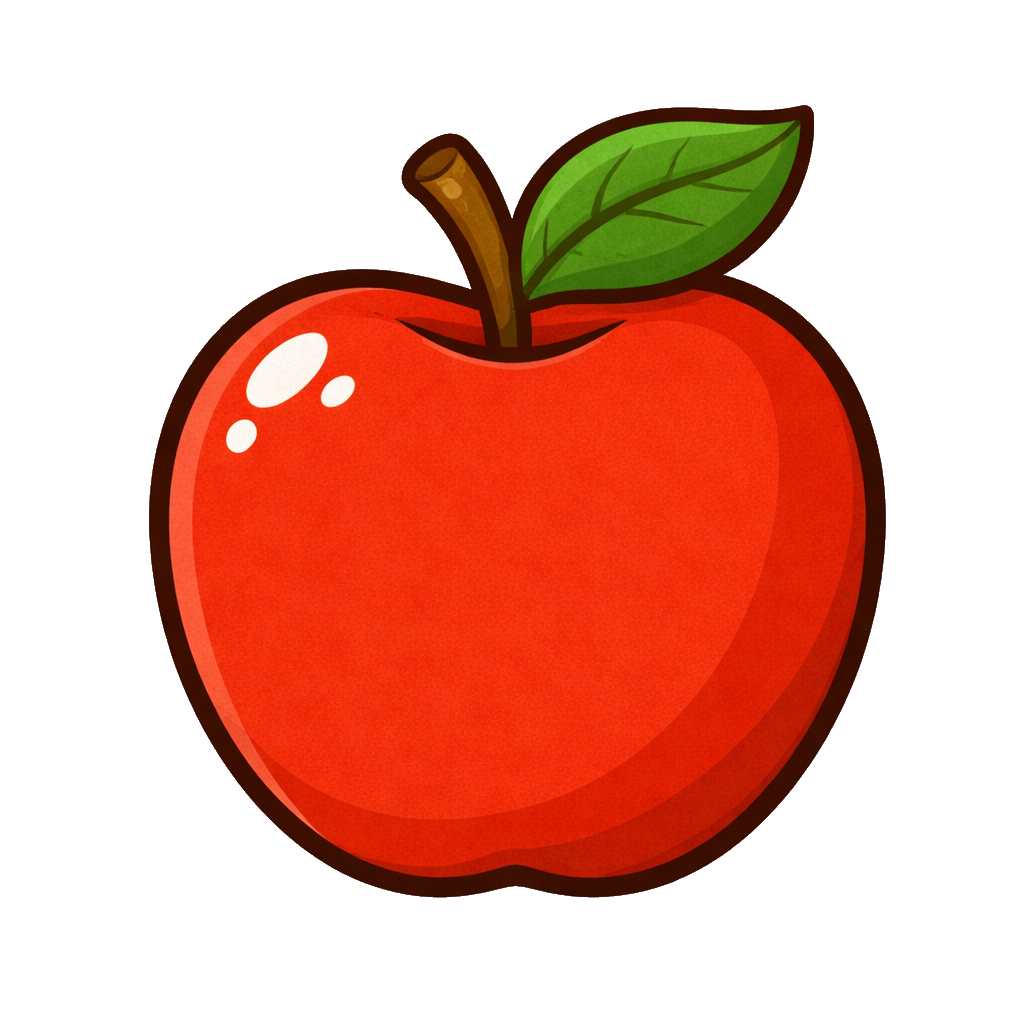 Symbolbild eines Apfels für Sprachförderung mit Obst