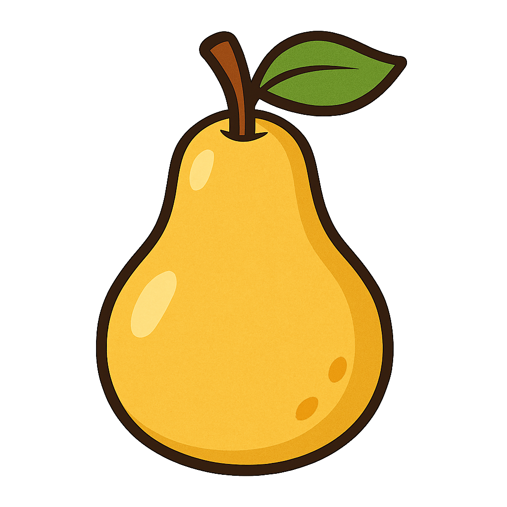 Symbolbild einer Birne zum Obst lernen