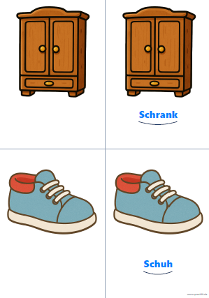Vorschau Silbenkarte Schrank und Schuh