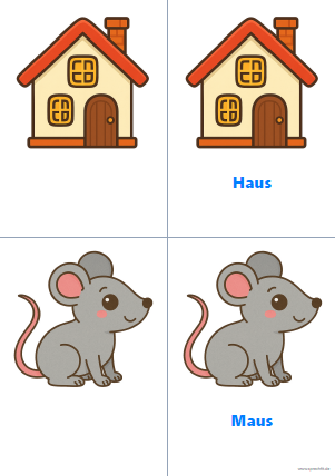 Vorschau Reimkarte Haus und Maus