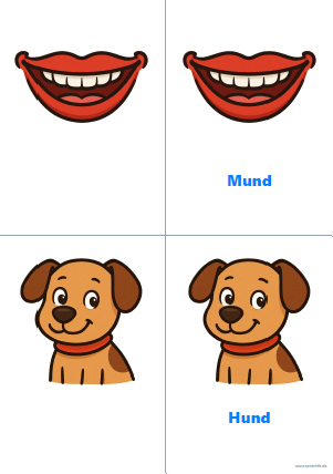 Vorschau Reimkarte Mund und Hund