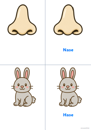 Vorschau Reimkarte Nase und Hase