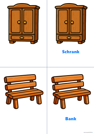 Vorschau Reimkarte Schrank und Bank