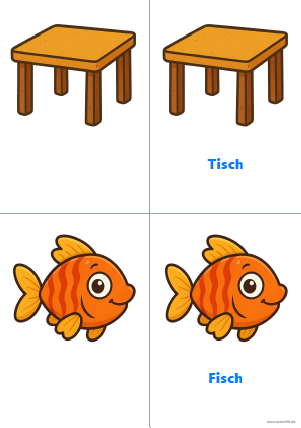 Vorschau Reimkarte Tisch und Fisch